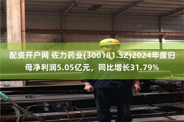 配资开户网 佐力药业(300181.SZ)2024年度归母净利润5.05亿元，同比增长31.79%