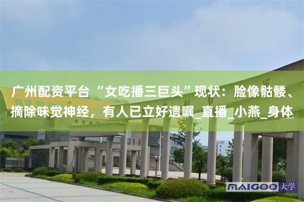 广州配资平台 “女吃播三巨头”现状：脸像骷髅、摘除味觉神经，有人已立好遗嘱_直播_小燕_身体