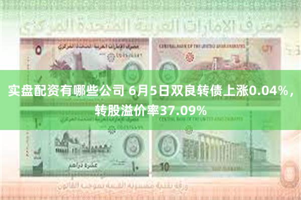 实盘配资有哪些公司 6月5日双良转债上涨0.04%，转股溢价率37.09%