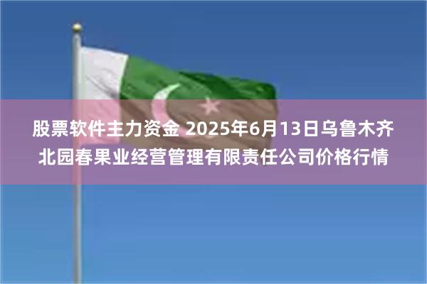 股票软件主力资金 2025年6月13日乌鲁木齐北园春果业经营管理有限责任公司价格行情