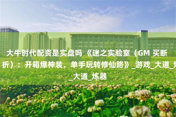 大牛时代配资是实盘吗 《迷之实验室（GM 买断 0.1 折）：开箱爆神装，单手玩转修仙路》_游戏_大道_炼器