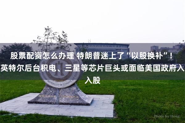 股票配资怎么办理 特朗普迷上了“以股换补”! 继英特尔后台积电、三星等芯片巨头或面临美国政府入股